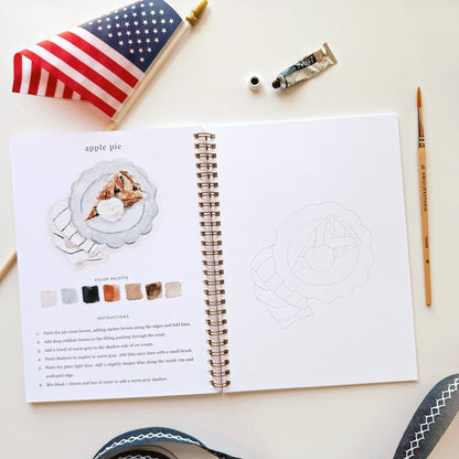 Americana Watercolor Workbook by Watercolor Artist Emily Lex