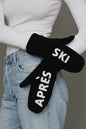Black & White Apres Ski Knit Mittens