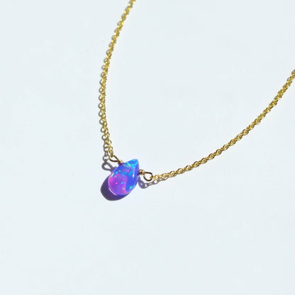 Purple Fire Opal 14kt Gold Fill Necklace