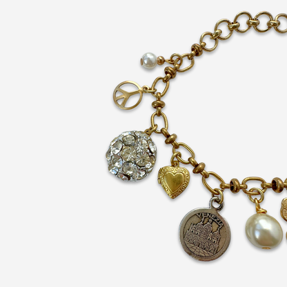 The Lillian - Repurposed Vintage Charm Bracelet