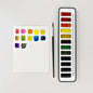 12 Color Watercolor Paint Set With Brush by Watercolor Artist Emily Lex