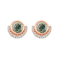 Moss Agate 14kt Rose Gold Vermeil Stud Earrings