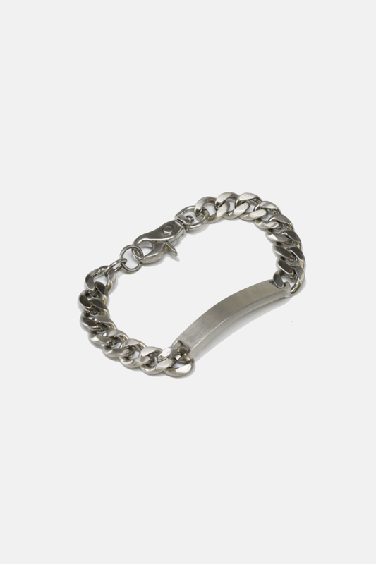 Steel Nameplate Chain Bracelet