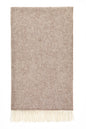 Brown Herringbone 100% British Wool Throw - Made in England