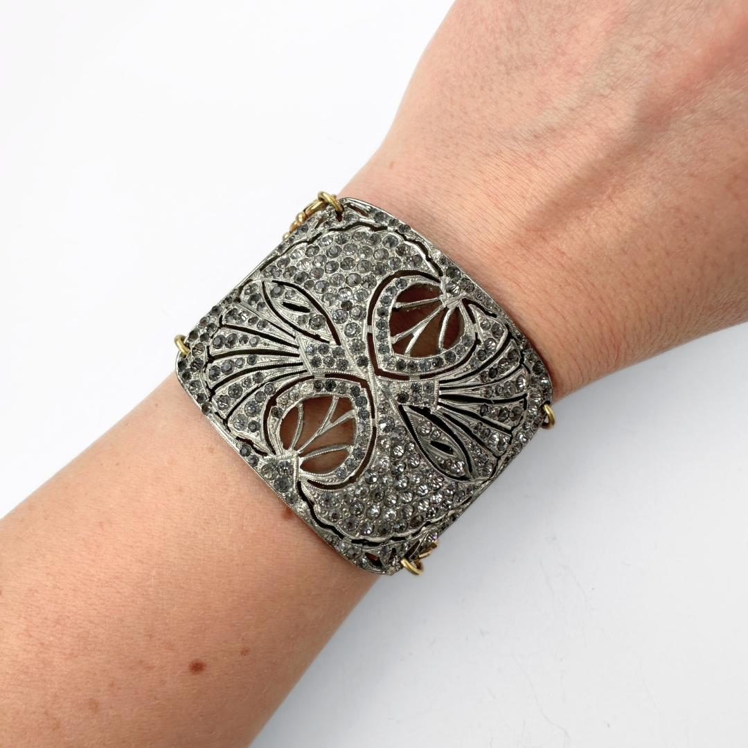 The Marjorie Bracelet - Refashioned Vintage Rhinestone Bracelet