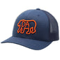 Navy & Orange Da Bears Mid-Pro Trucker Hat