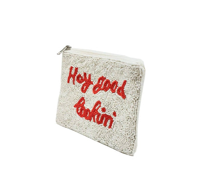 Hey Good Lookin' Beaded Coin Purse