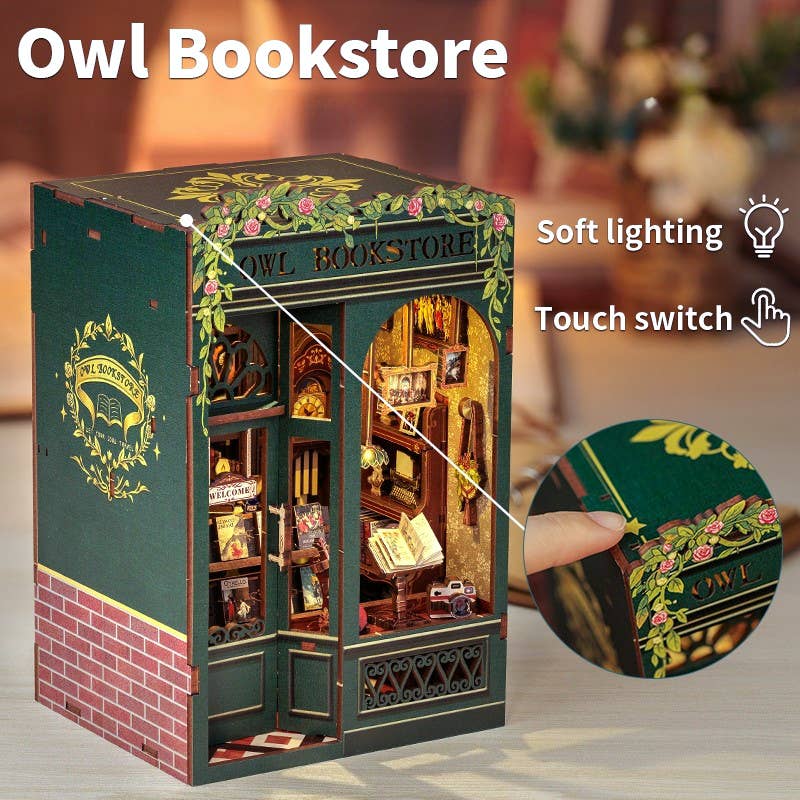 Owl Bookstore Book Nook Kit