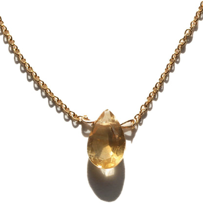 Citrine Gemstone 14kt Gold Fill Necklace