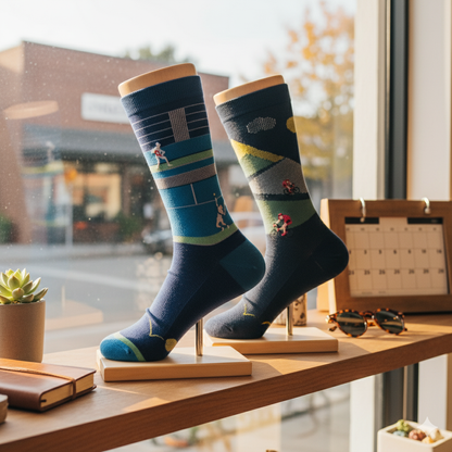 "Cycling Around" - Soxfords NY Biking Themed Fine Men's Socks