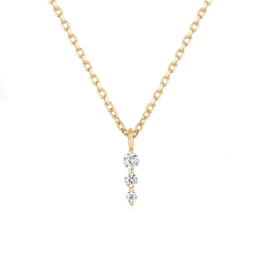 Diamond Drop 14kt Gold Necklace