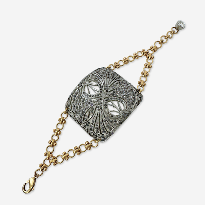 The Marjorie Bracelet - Refashioned Vintage Rhinestone Bracelet