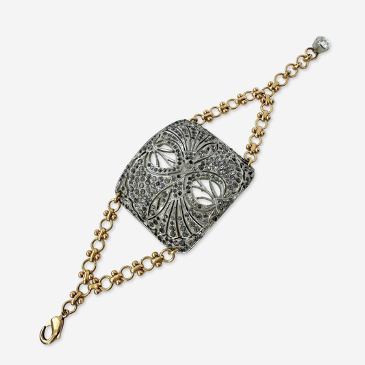 The Marjorie Bracelet - Refashioned Vintage Rhinestone Bracelet