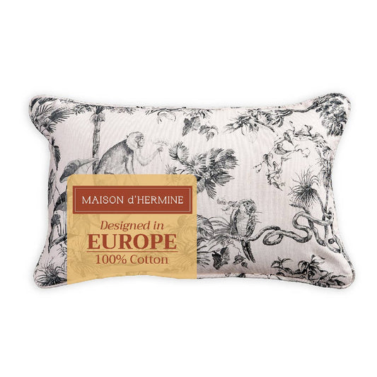 Panama Dark Gray Decorative Lumbar Throw Pillow With Feather Insert