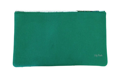 Topical Leaves Beaded Crossbody Clutch