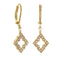 14kt Gold Vermeil Pavé Clover Earrings