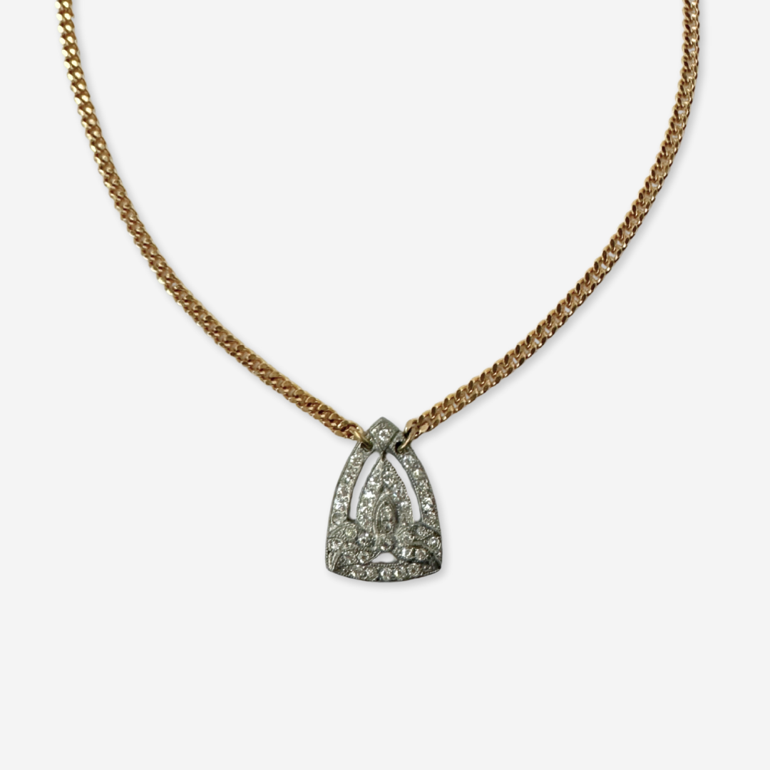 The Margaux - Refashioned Vintage Art Deco Rhinestone Necklace