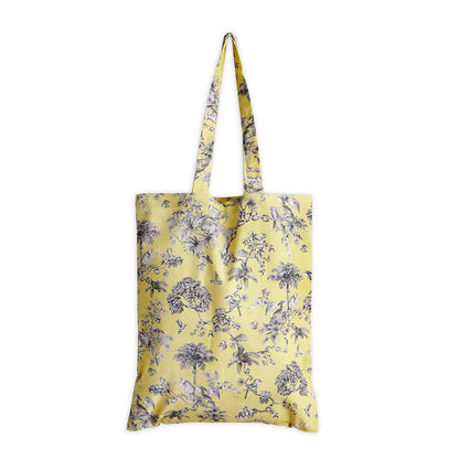 Panama Yellow & Gray 100% Cotton Tote Bag