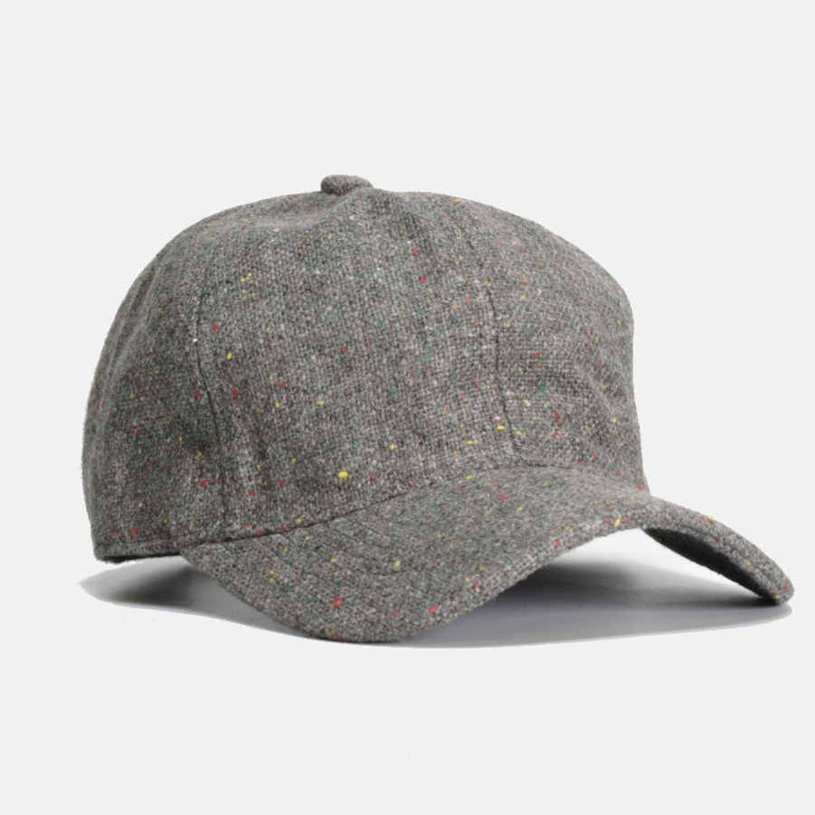 Speckled Gray Wool Baseball Hat
