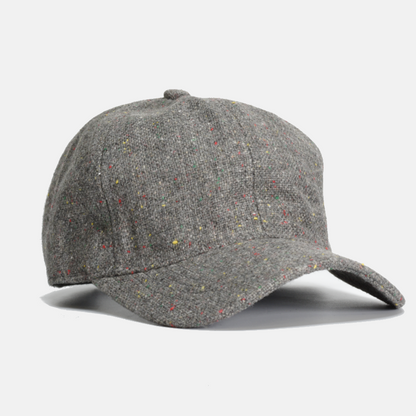 Speckled Gray Wool Baseball Hat