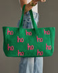 Green & Pink Ho Ho Ho Tote
