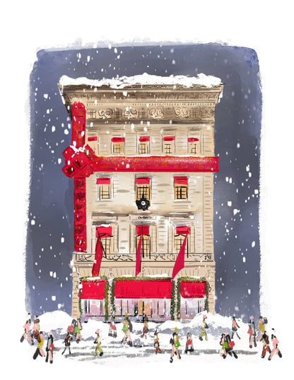 NYC HOLIDAY SHOPPING - Art Print: 8x10