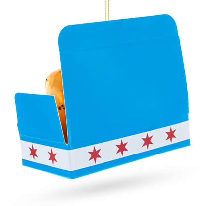Chicago Style Hot Dog Glass Ornament