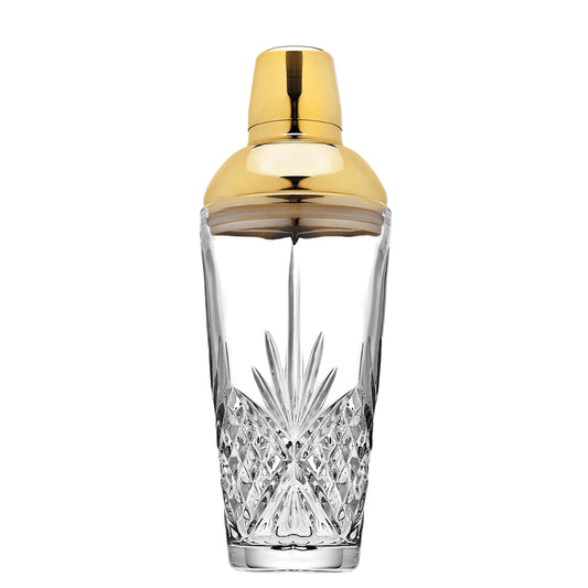 Gold Cap Godinger Dublin Crystal Shaker