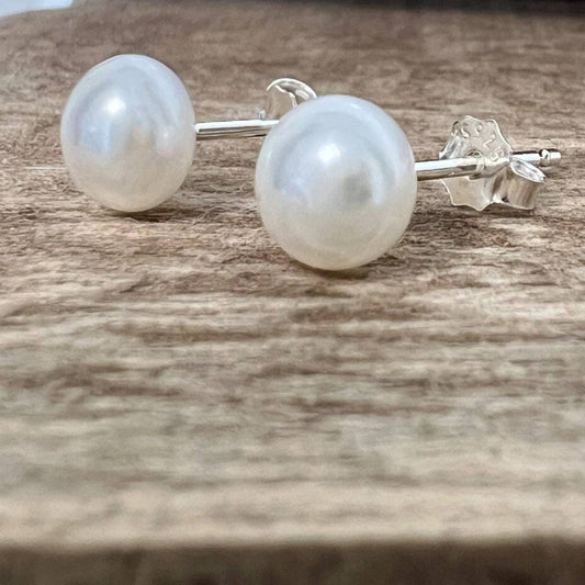 Freshwater Pearls Studs in Sterling Silver