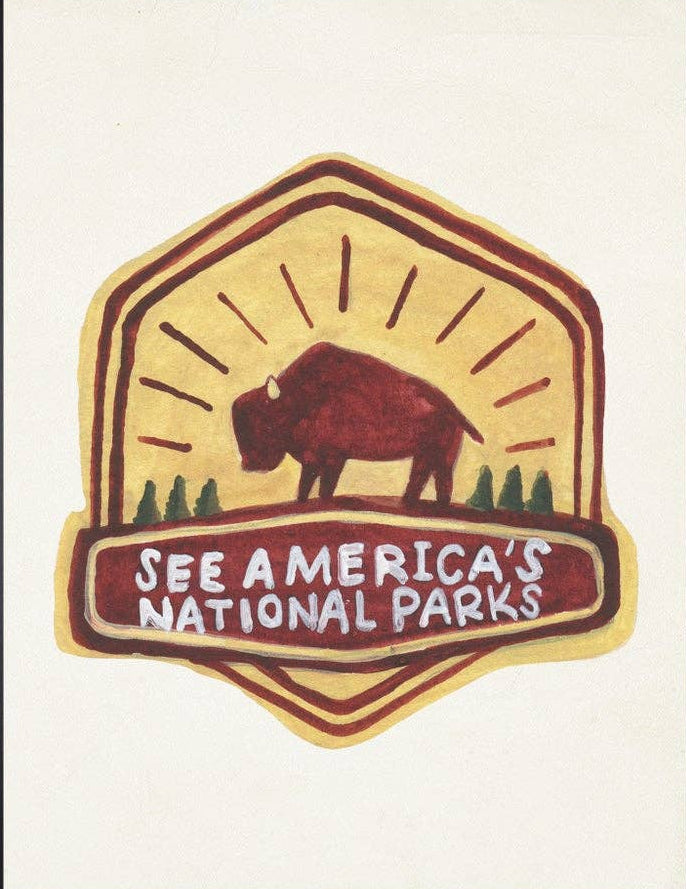 See Americas National Parks Logo Framed Print