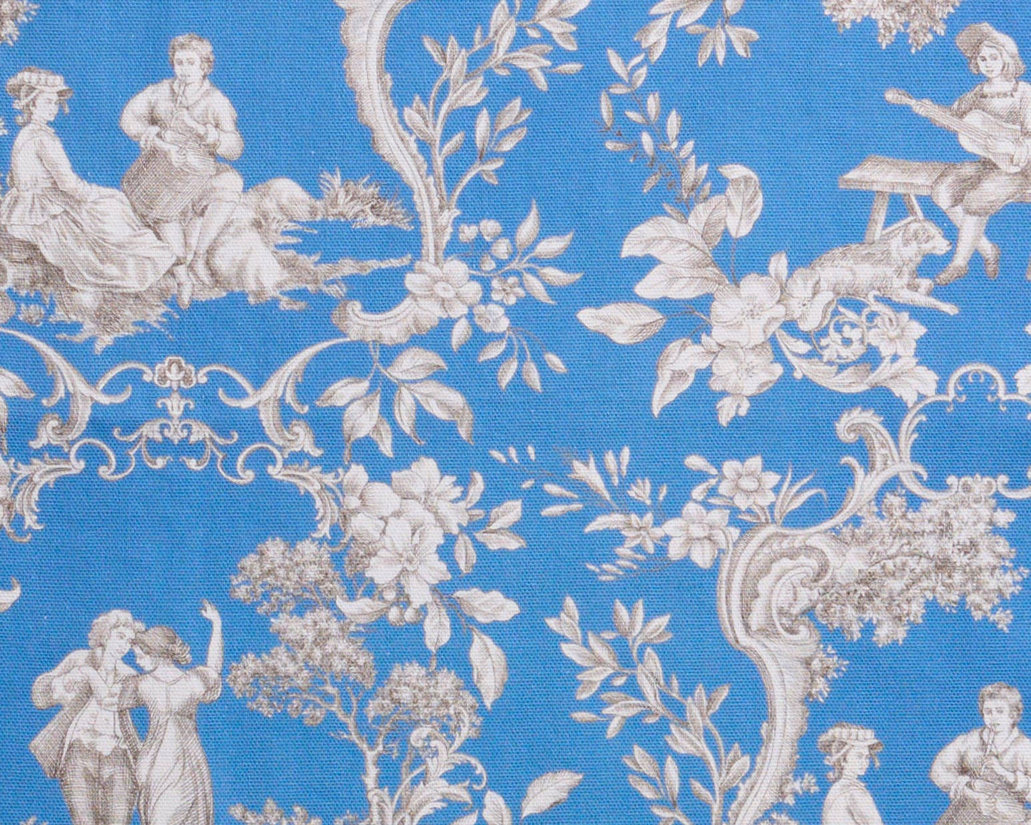 Toile de Jouy Blue & White 100% Cotton Tote Bag