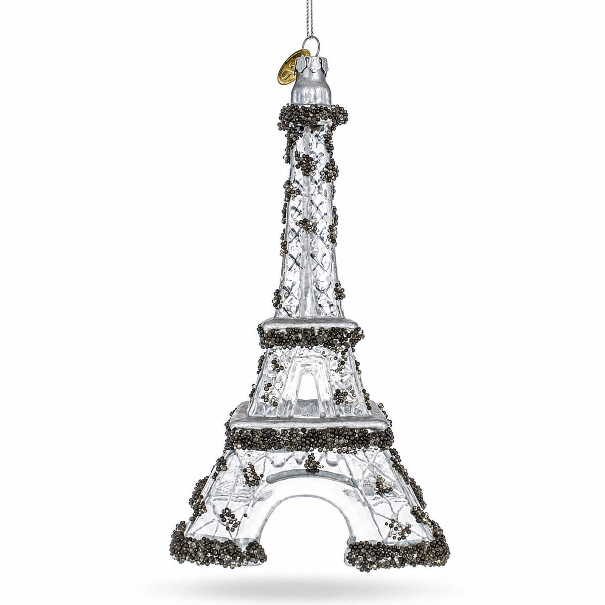 Eiffel Tower Paris Blown-Glass Hand Painted Ornament