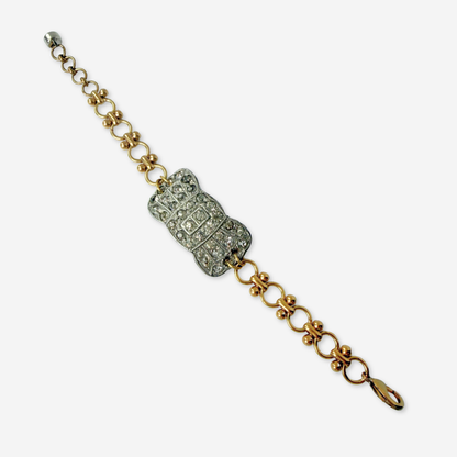 The Delanor - Refashioned Vintage Clear Rhinestone Bracelet