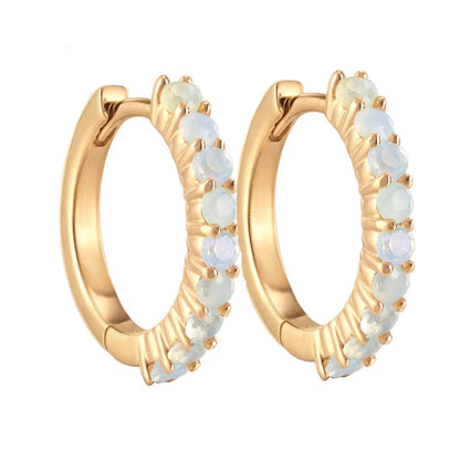 Ethiopian Opal Solid 14kt Gold Earrings