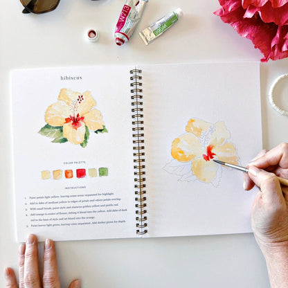 Tropical Watercolor Workbook by Watercolor Artist Emily Lex