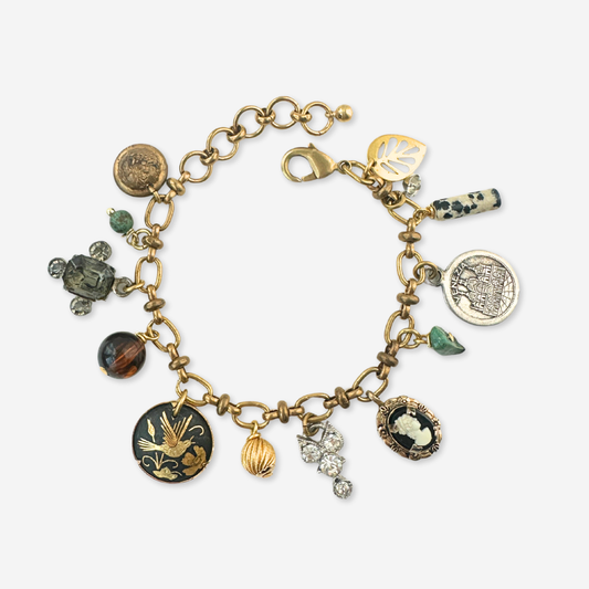 The Vivienne - Repurposed Vintage Charm Bracelet