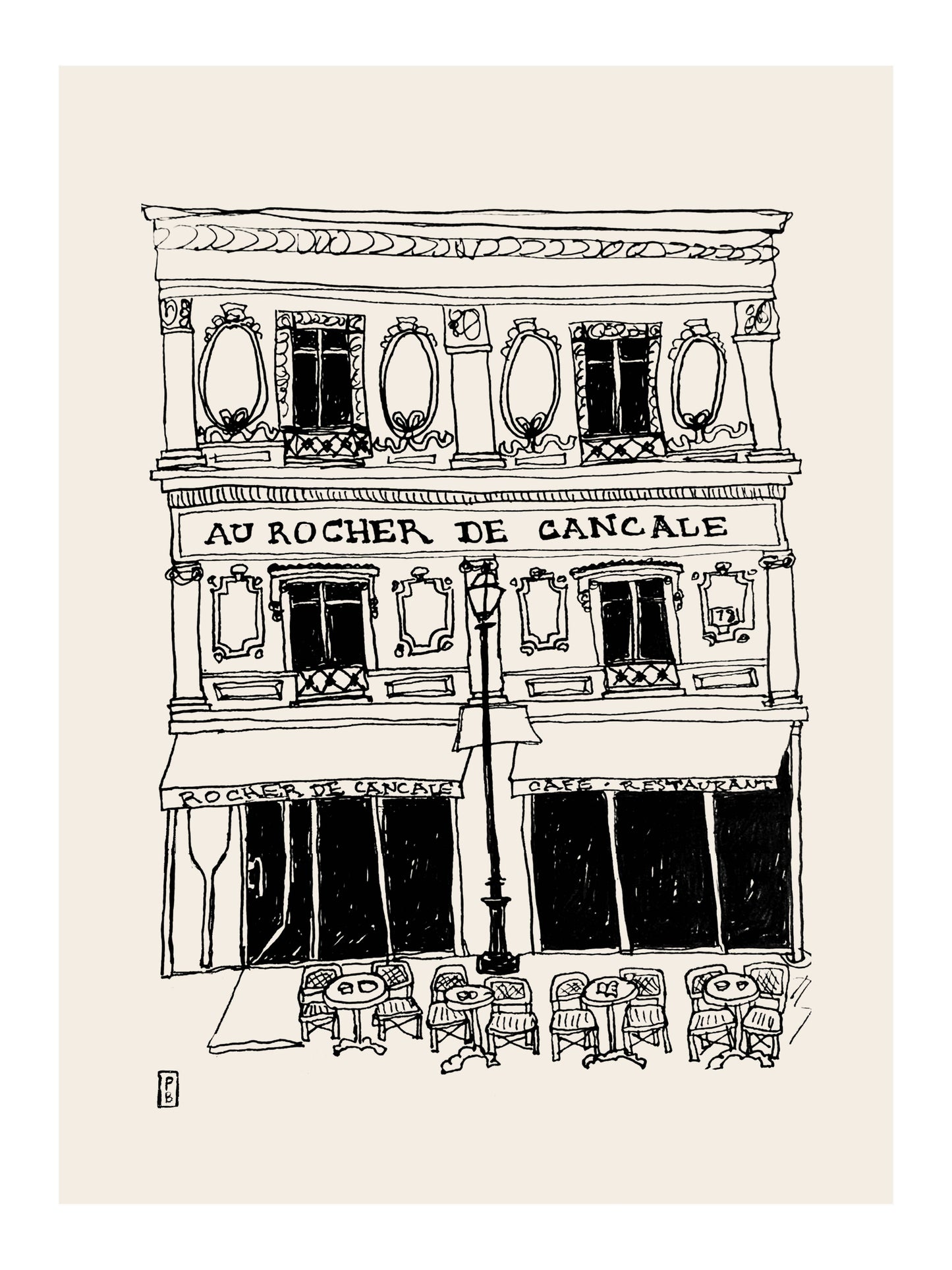 Au Rocher De Cancale Paris Restaurant Framed Print by Pascale Berkowitz