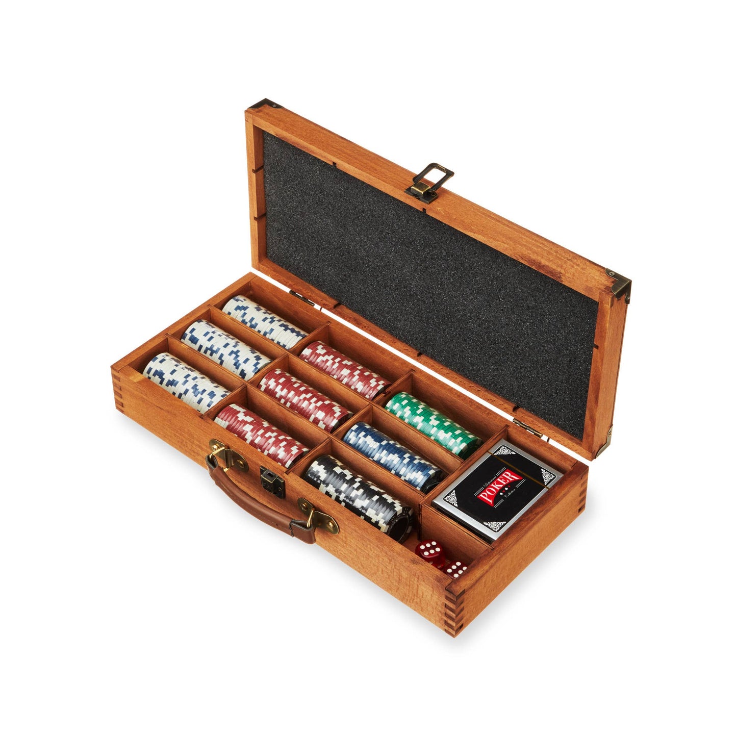 Poker Set in Wood Carrying Case