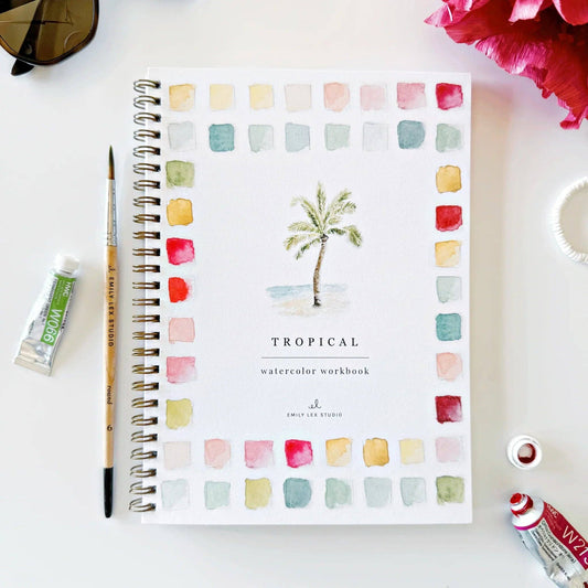 Tropical Watercolor Workbook by Watercolor Artist Emily Lex