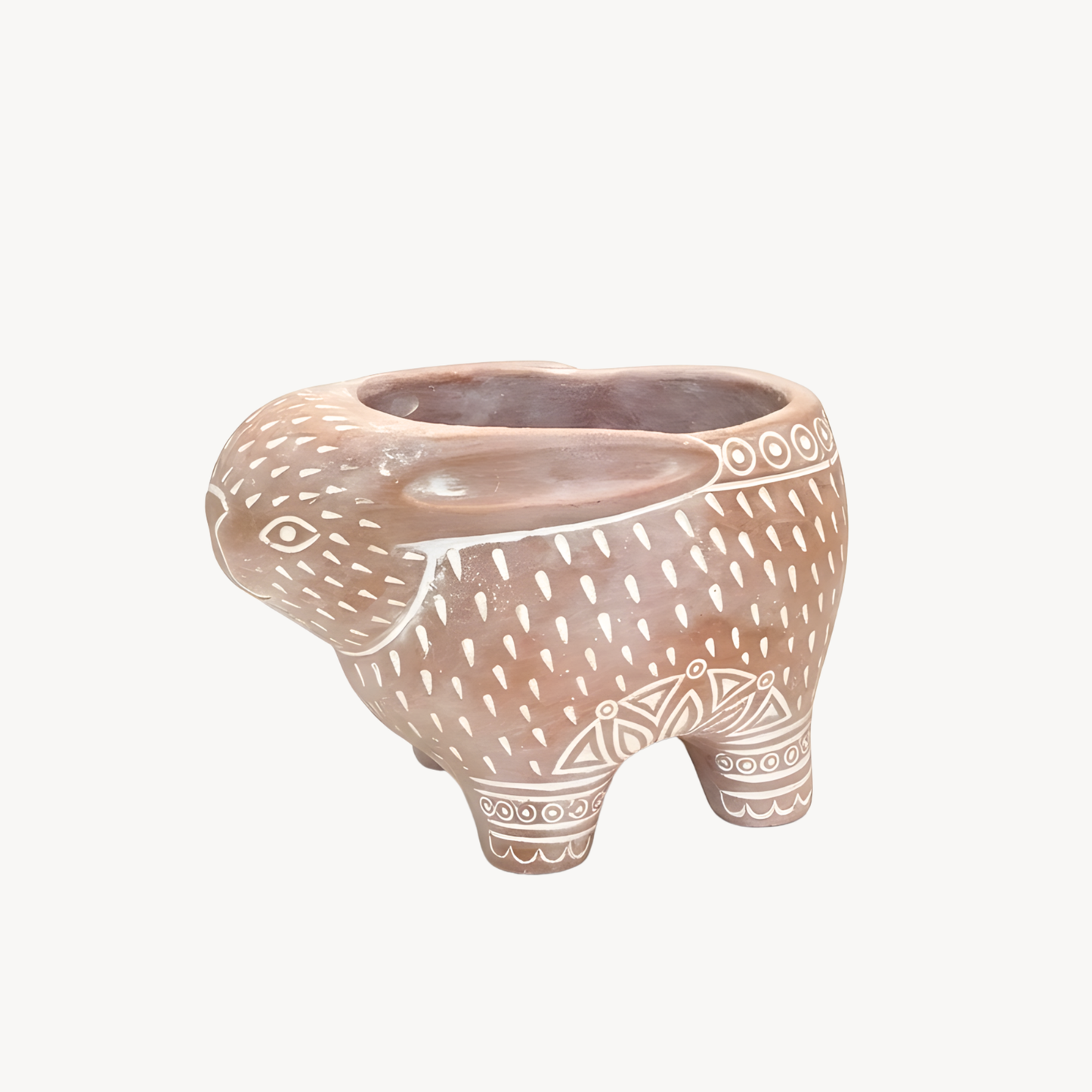 Handmade Terracotta Rabbit Planter Pot With ZZ Plant