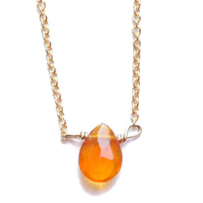 Carnelian Gemstone 14K Gold Fill Necklace