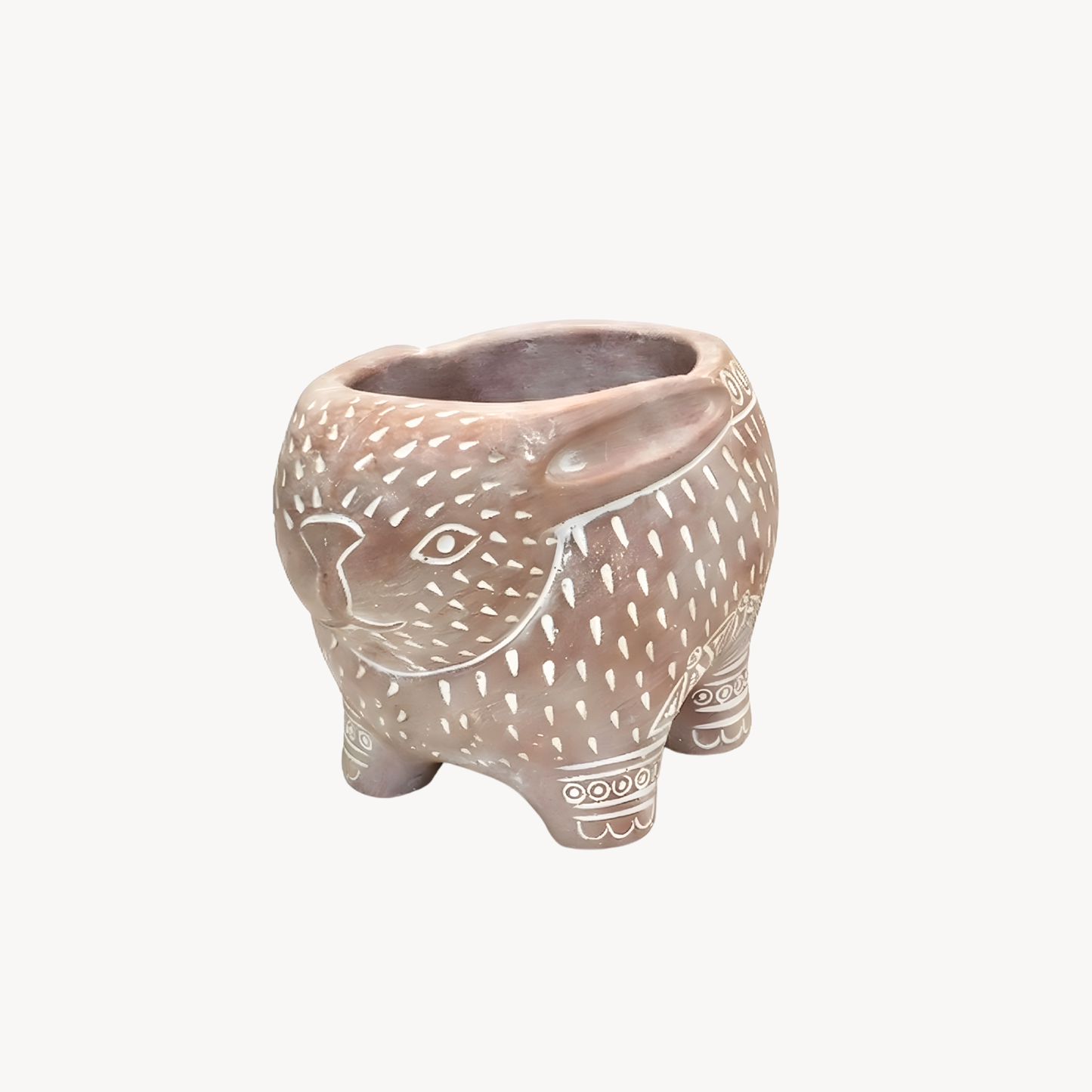 Handmade Terracotta Rabbit Planter Pot With ZZ Plant