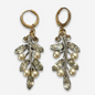 The Lillian - Refashioned Vintage Rhinestone & Pearl Leaf Earrings