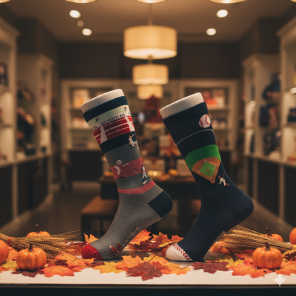 "Batter's Up" - Soxfords NY Baseball Themed Fine Men's Socks