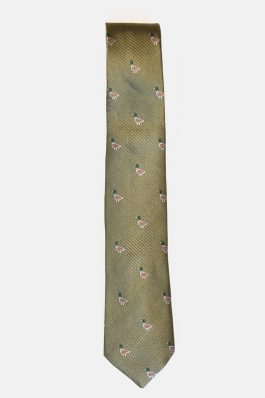 Mallard Duck 100% Silk Necktie