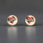 Mom Tattoo Resin Enamel Earrings