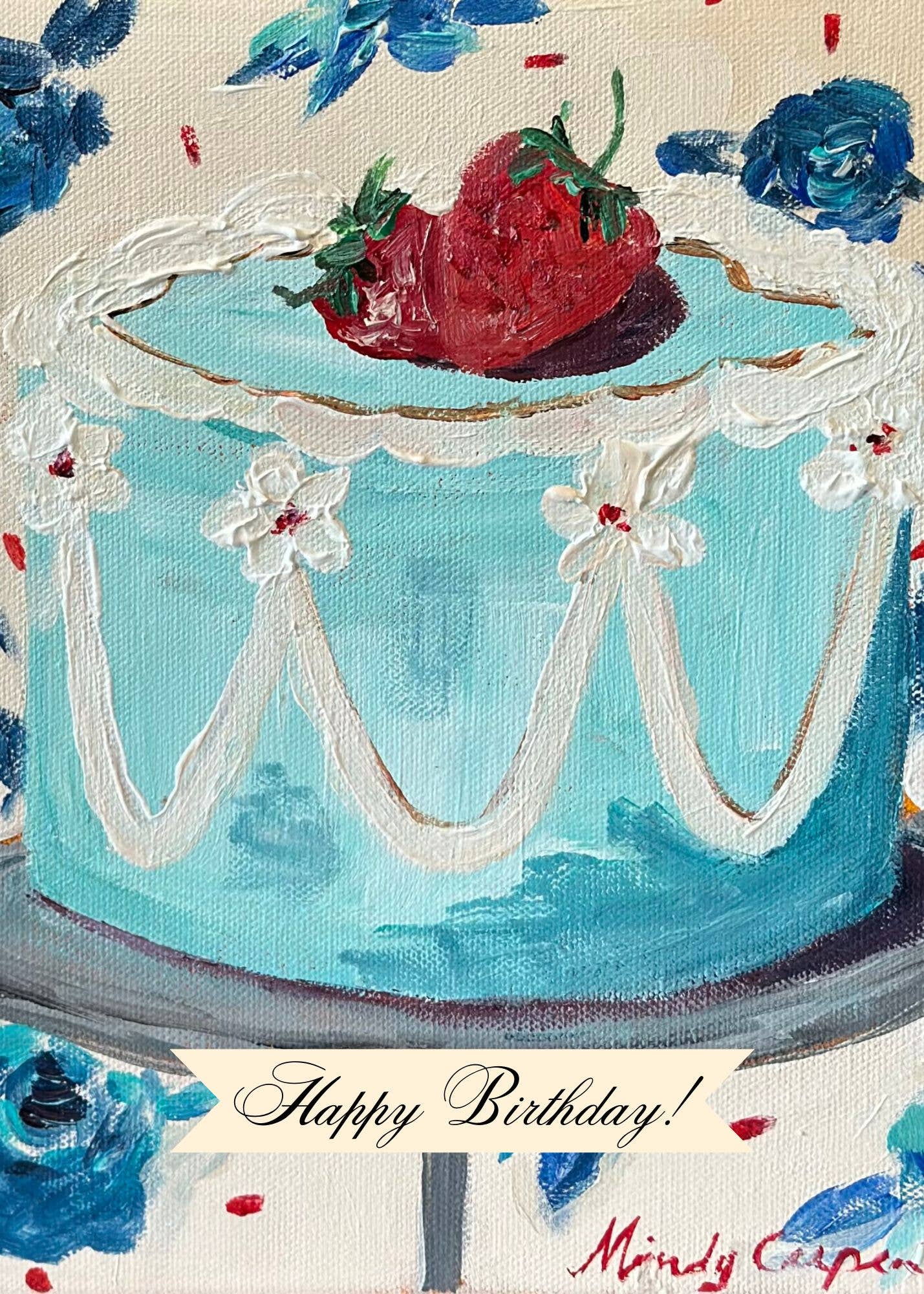Strawberry on Top Birthday Greeting Card