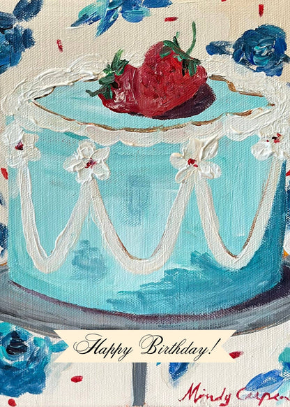 Strawberry on Top Birthday Greeting Card
