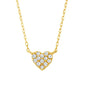Diamond & 14kt Solid Gold Heart Pendant Necklace