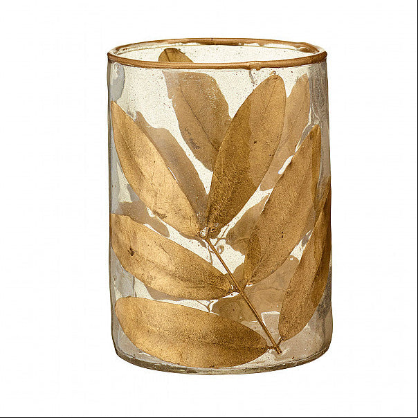 Gold Leaves Candle Holder
